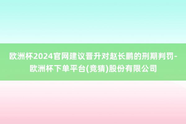 欧洲杯2024官网建议晋升对赵长鹏的刑期判罚-欧洲杯下单平台(竞猜)股份有限公司