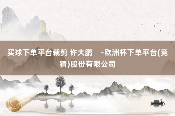 买球下单平台裁剪 许大鹏    -欧洲杯下单平台(竞猜)股份有限公司