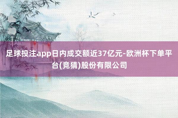 足球投注app日内成交额近37亿元-欧洲杯下单平台(竞猜)股份有限公司