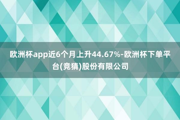 欧洲杯app近6个月上升44.67%-欧洲杯下单平台(竞猜)股份有限公司