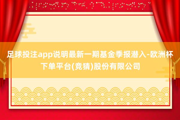 足球投注app说明最新一期基金季报潜入-欧洲杯下单平台(竞猜)股份有限公司