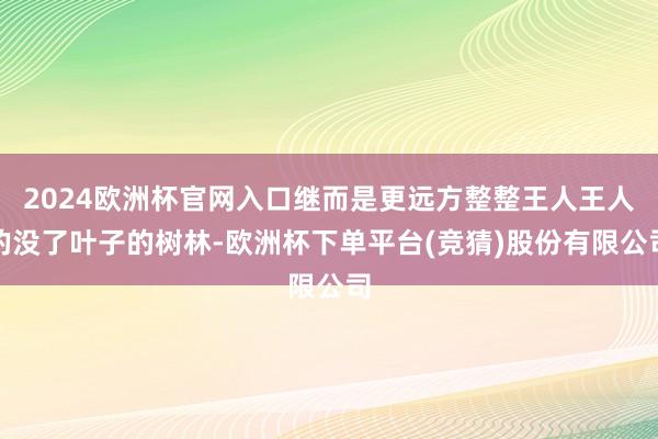 2024欧洲杯官网入口继而是更远方整整王人王人的没了叶子的树林-欧洲杯下单平台(竞猜)股份有限公司