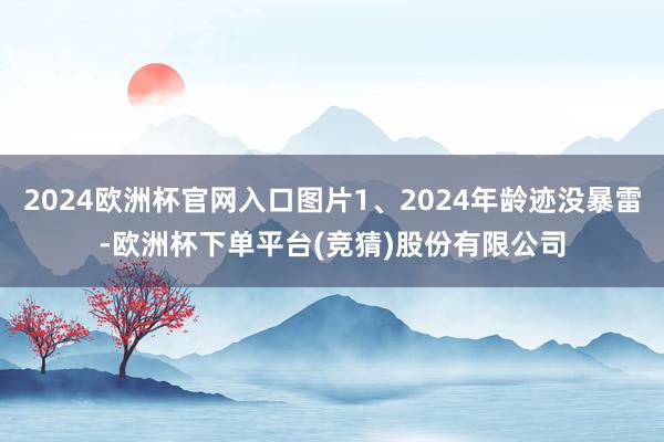 2024欧洲杯官网入口图片1、2024年龄迹没暴雷-欧洲杯下单平台(竞猜)股份有限公司