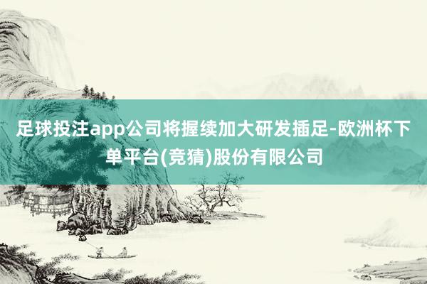 足球投注app公司将握续加大研发插足-欧洲杯下单平台(竞猜)股份有限公司