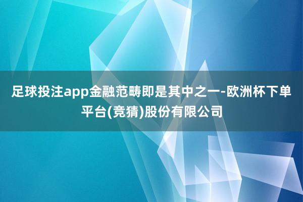 足球投注app金融范畴即是其中之一-欧洲杯下单平台(竞猜)股份有限公司