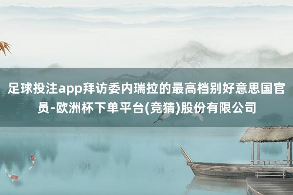 足球投注app拜访委内瑞拉的最高档别好意思国官员-欧洲杯下单平台(竞猜)股份有限公司